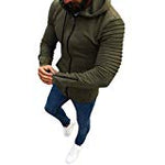 Zainafacai Slim Jacket-Men's Pullover Hooed Fleece Hoodies Sweatshirt Wool Warm Coats