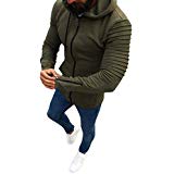 Zainafacai Slim Jacket-Men's Pullover Hooed Fleece Hoodies Sweatshirt Wool Warm Coats