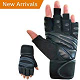 Fantran Padded Gloves With Wrist Wraps Protection and Silicone Gel, Best For Weight Lifting, Fitness, Workout, Cross Training, Suits Men & Women by Fantran