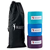 MAXFIT Athletica Booty Resistance Hip Workout Exercise Bands for Legs and Butt - Activate Glutes Thighs & Core- Fitness Loop Hip Circles- Set of 3 Premium Elastic Fabric Non Slip Bands for Women & Men by MAXFIT Athletica