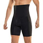 RIBIKA Men's Black Slimming Shorts High Waist Control Tummy Compression Shaper Pants by RIBIKA