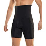 RIBIKA Men's Black Slimming Shorts High Waist Control Tummy Compression Shaper Pants by RIBIKA